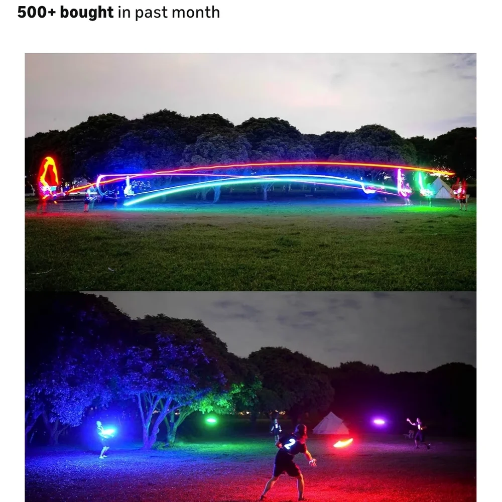 LED Flying Disc - Vibrant Blue - Picture 3 of 4